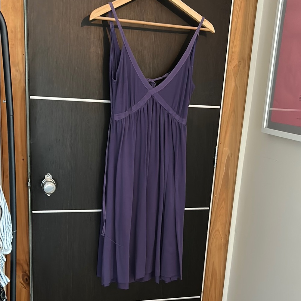 Elegant Purple Spaghetti Strap Dress
